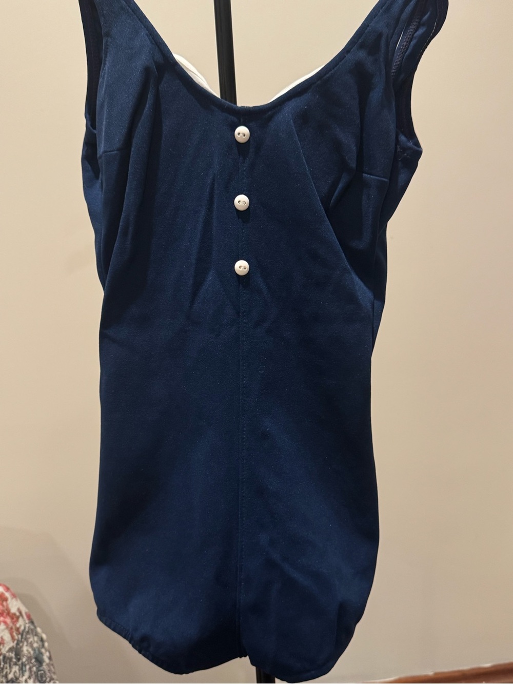 VINTAGE 1950s 1960s Surf Togs One Piece Swimsuit Navy Blue Deadstock 34-12